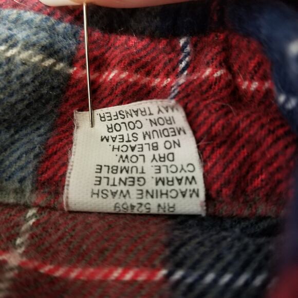 American Edition Men's Multicolor Plaid Flannel Long Sleeve Button Up Shirt SZ M - Picture 9 of 9